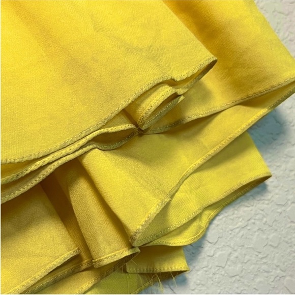 AMUR Pleated Chiffon Square Neck Sleeveless Side Cutout Ruffled Maxi Gown 6 - Picture 13 of 13